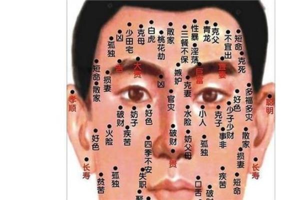 面相学中脸部痣的含义与命运指示