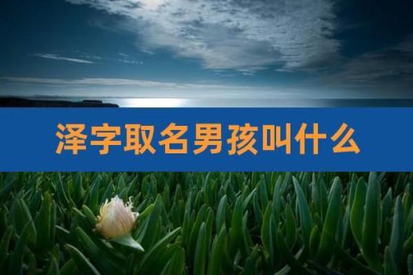 如何用泽字为孩子取一个有深意的名字