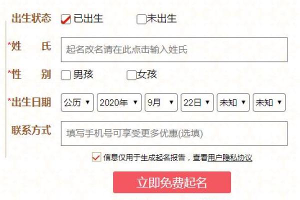 通过名字在线打分系统评估名字的运势