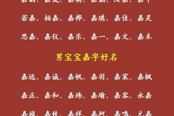 如何用嘉字取名让孩子名字更具寓意和气质