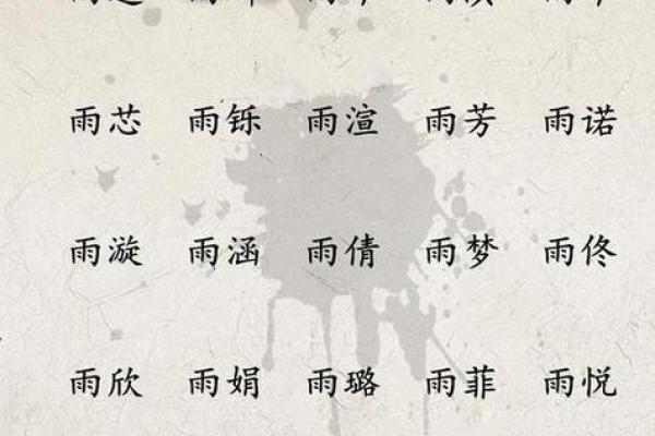 探索雨字在名字中的文化寓意和命名方法