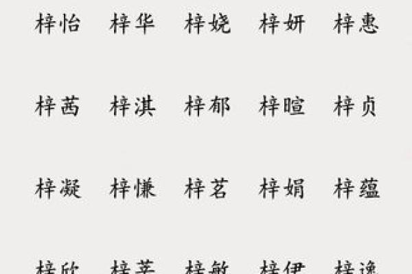 梓字在名字中的寓意与文化解读