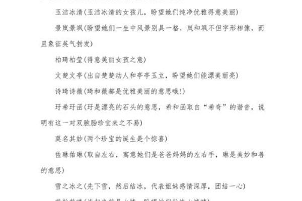 为双胞胎宝宝起名的创意与技巧