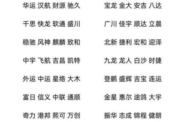 创意十足的免费物流公司命名方案推荐