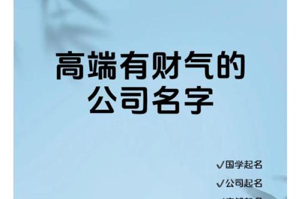 金字开头的公司起名策略与创意解析