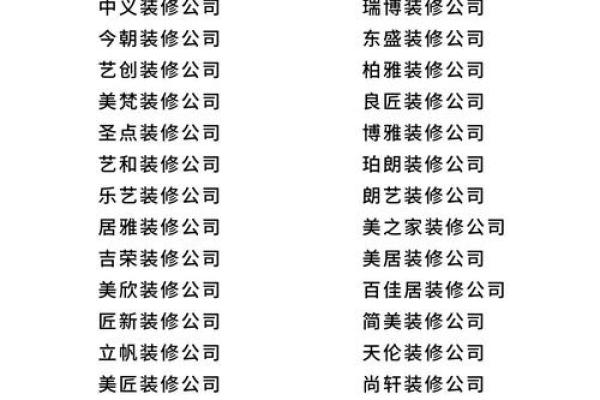 工程公司起名风水字的选择与禁忌解析