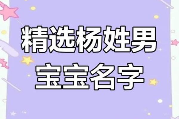 如何为杨姓小孩取个与众不同的名字