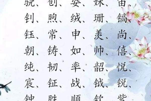 五行属金的吉祥字选择