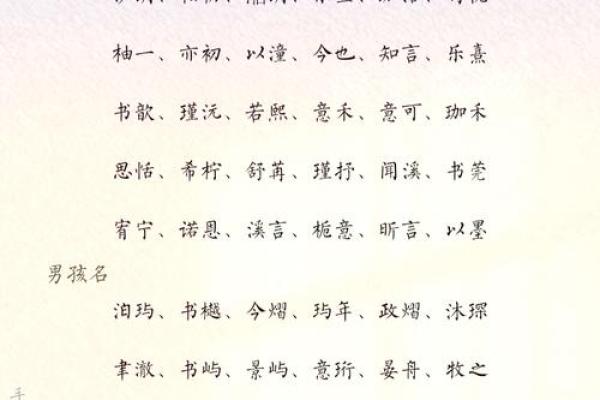诗经古韵，男宝宝名字精选
