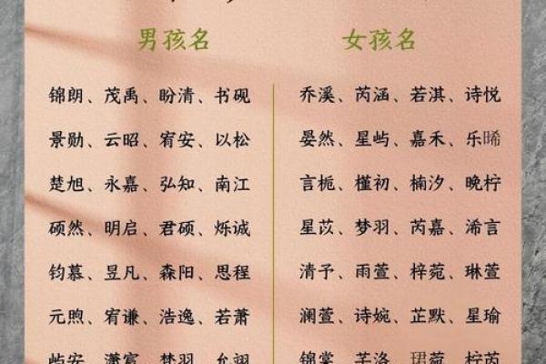 名字如画：为宝宝挑选独特好名