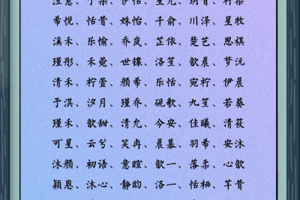 传统文化与命名艺术：如何选一个有文化的女生名字