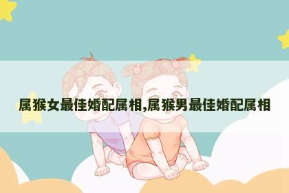 属猴女最佳婚配属相,属猴男最佳婚配属相