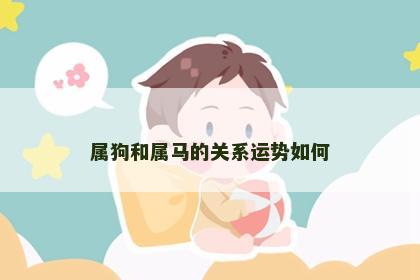 属狗和属马的关系运势如何