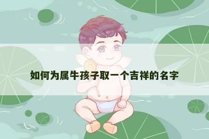 如何为属牛孩子取一个吉祥的名字