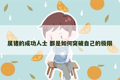 属猪的成功人士 都是如何突破自己的极限