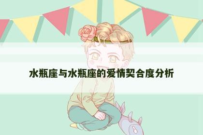水瓶座与水瓶座的爱情契合度分析