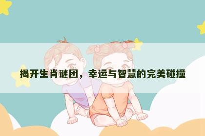 揭开生肖谜团，幸运与智慧的完美碰撞
