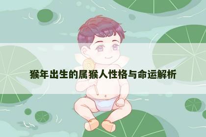 猴年出生的属猴人性格与命运解析