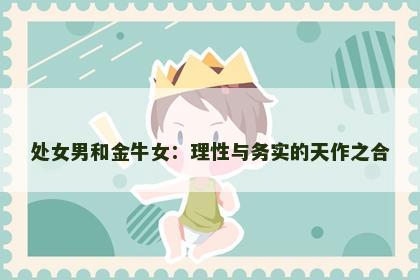 处女男和金牛女：理性与务实的天作之合