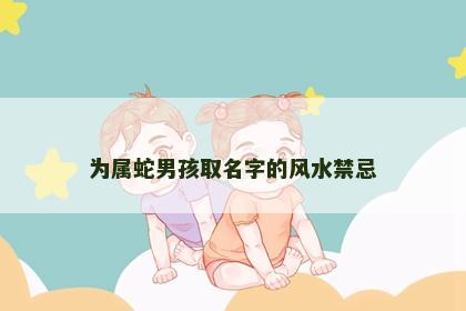 为属蛇男孩取名字的风水禁忌