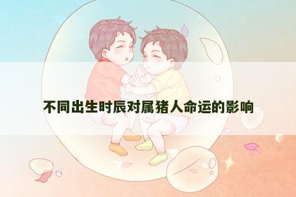 不同出生时辰对属猪人命运的影响