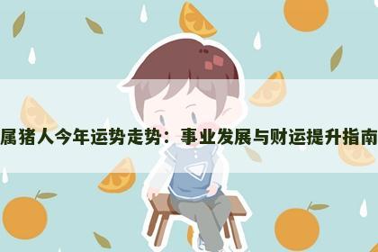 属猪人今年运势走势：事业发展与财运提升指南