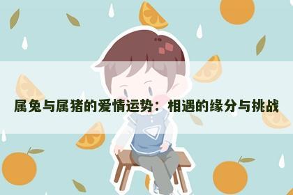 属兔与属猪的爱情运势：相遇的缘分与挑战